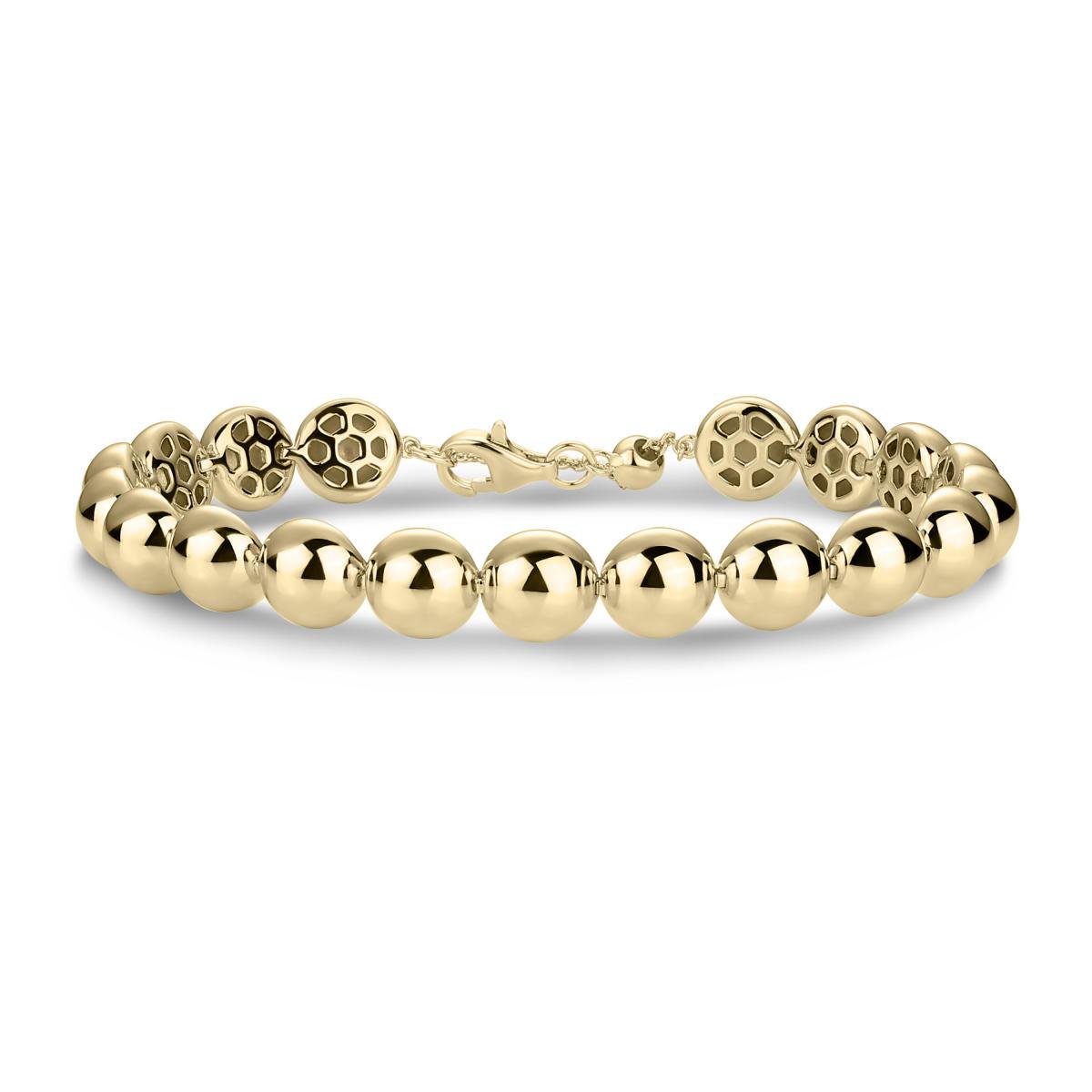 Gold Vermeil Beaded Statement Tennis Bracelet