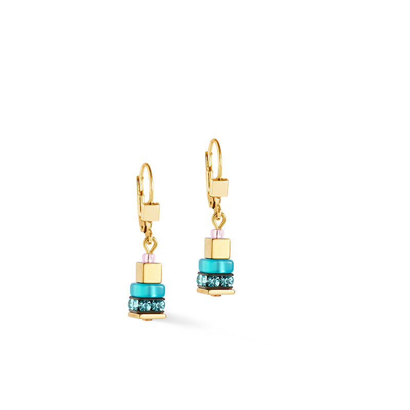 Coeur De Lion Boho Sunset Cube Rainbow Earrings