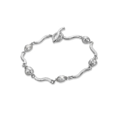 Sea Gems Silver Freshwater Pearl Water Effects Bracelet