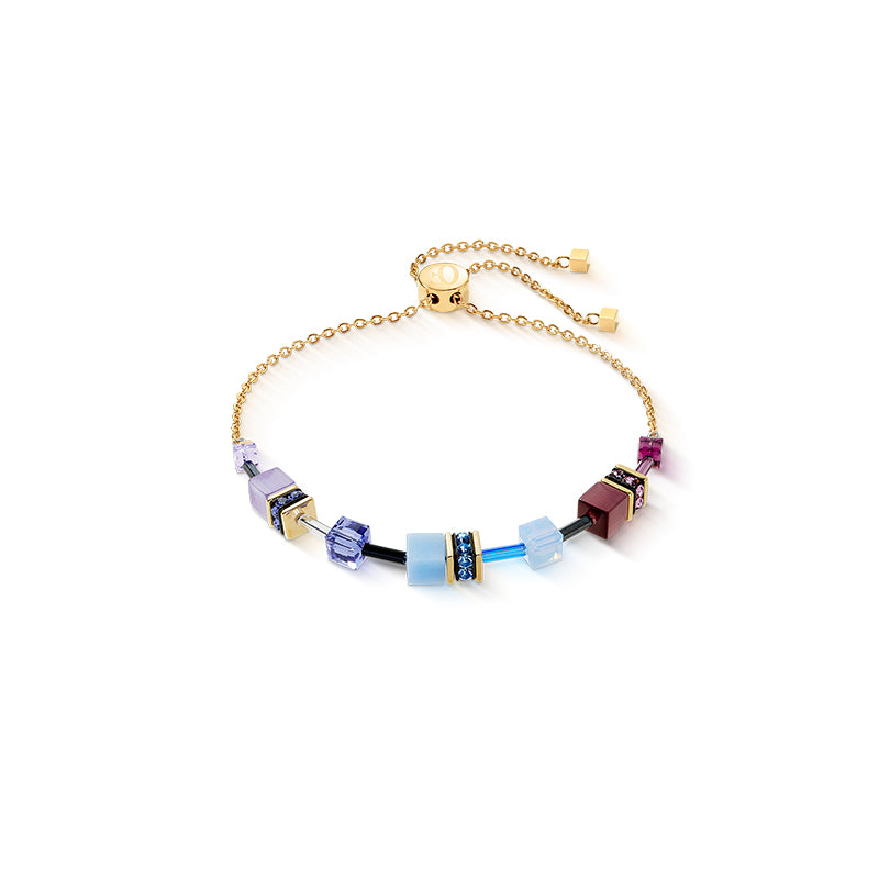 Coeur De Lion GeoCUBE® Iconic Chain Mystic Orchid Gold Bracelet
