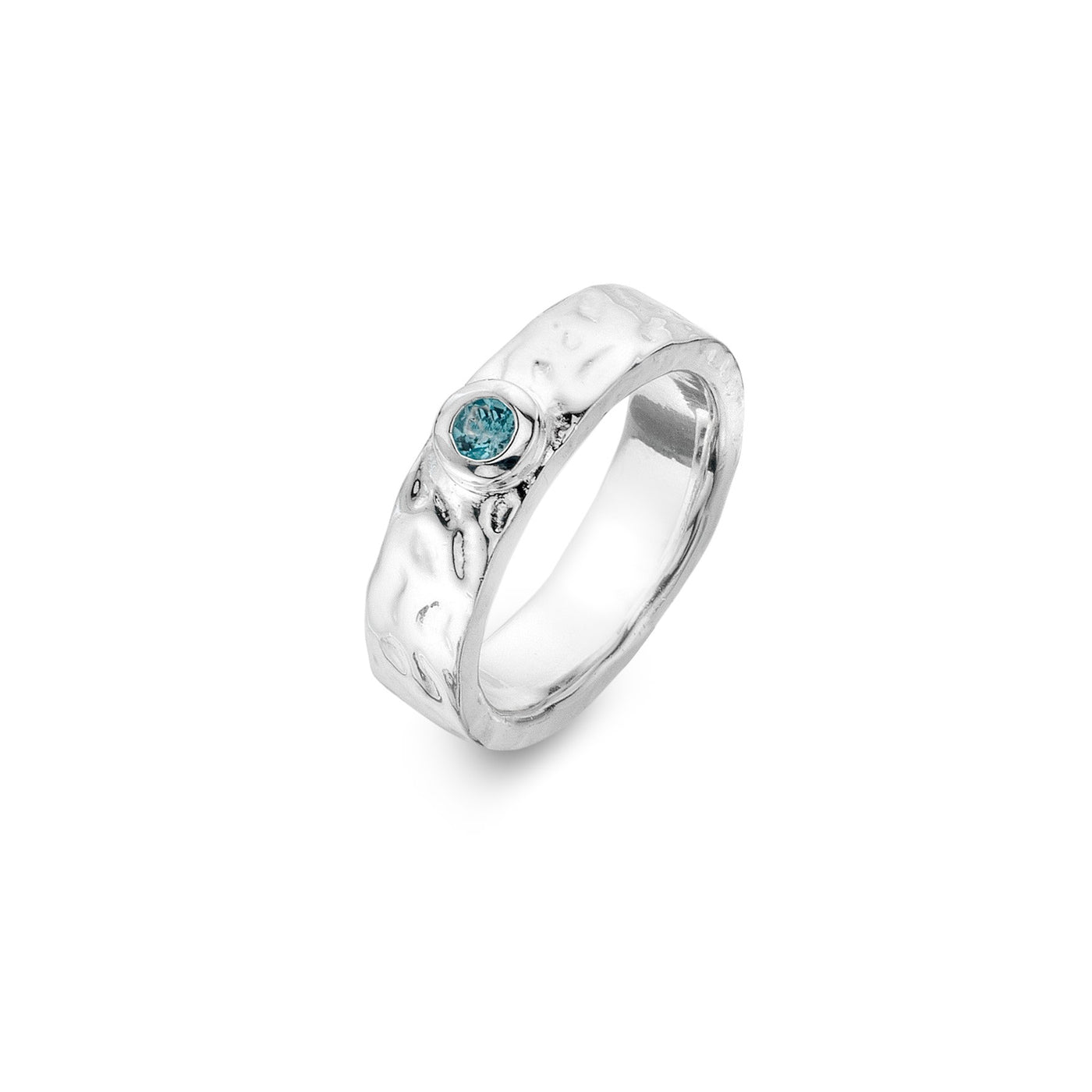 Sea Gems Sterling Silver Chunky Textured Ring