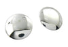 Sterling Silver Button Clip Earrings