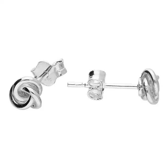 Sterling Silver Small Knot Stud Earrings