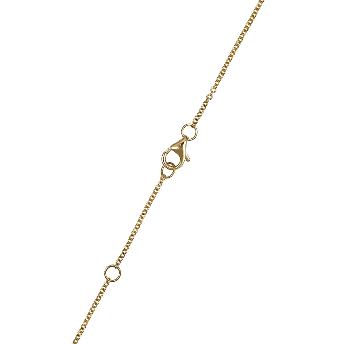 18ct Yellow Gold Diamond Drop Pendant Necklace