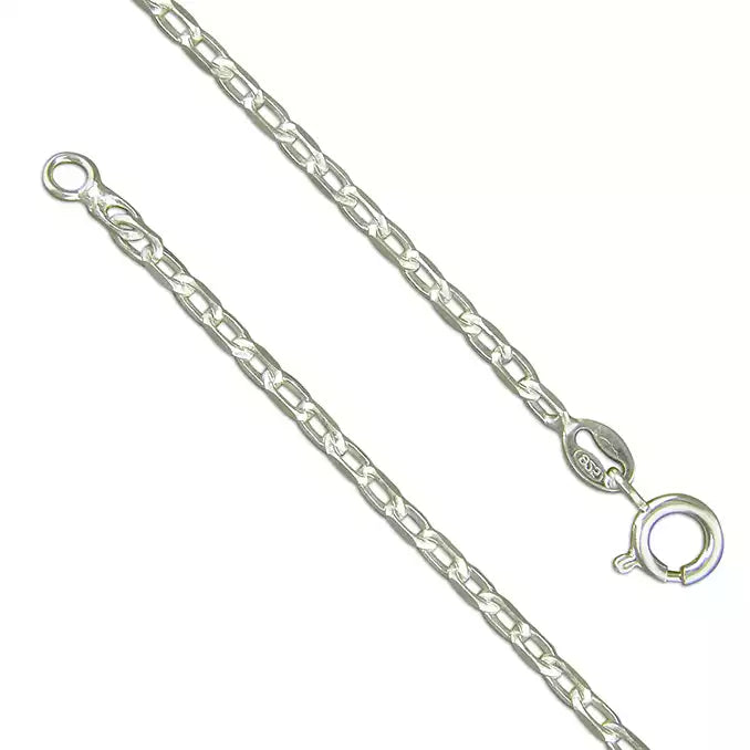 Sterling Silver Diamond-Cut Belcher Chain