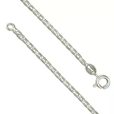 Sterling Silver Diamond-Cut Belcher Chain