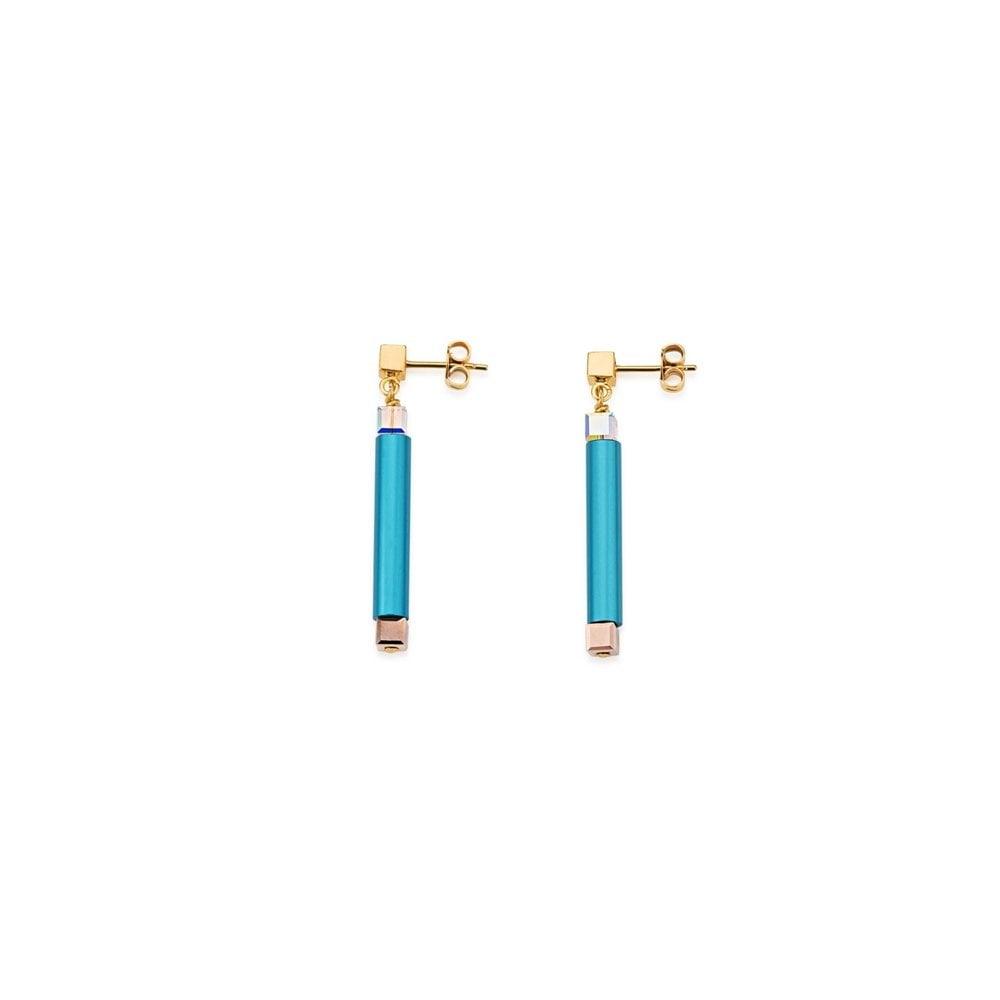 Coeur de Lion Turquoise Pipe Earrings - Rococo Jewellery