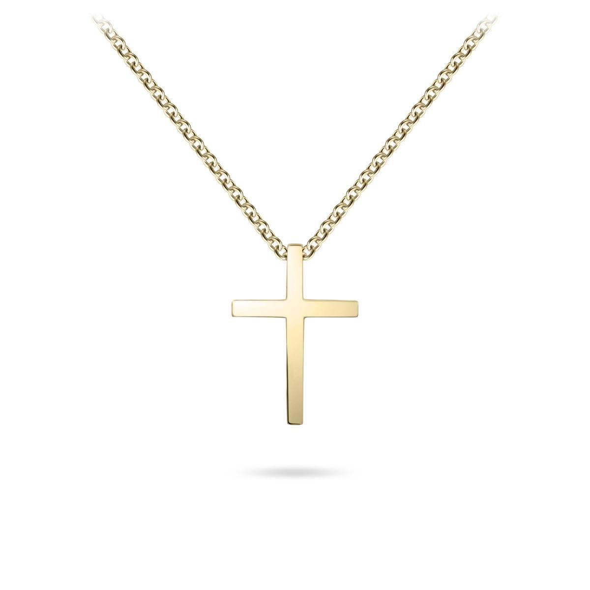 Gold Vermeil Cross Pendant Necklace