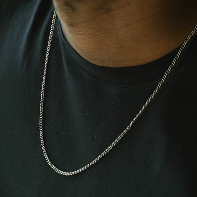 Stainless Steel Curb Necklace