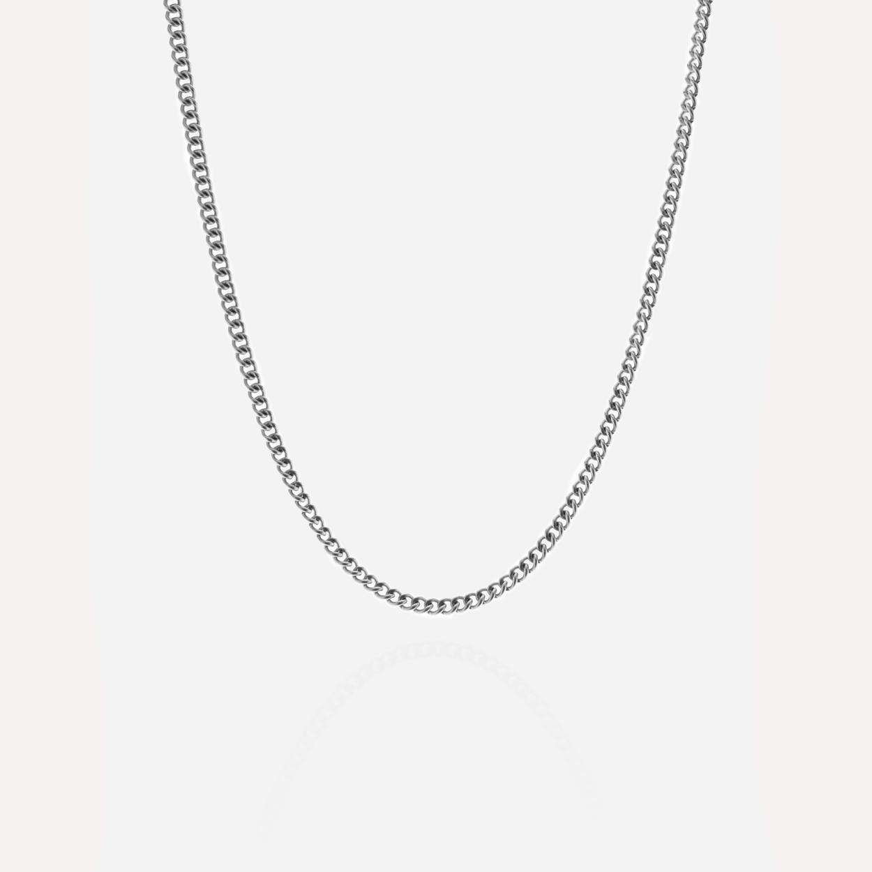 Stainless Steel Curb Necklace