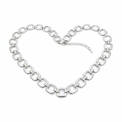 Sterling Silver Open Cushion Necklace