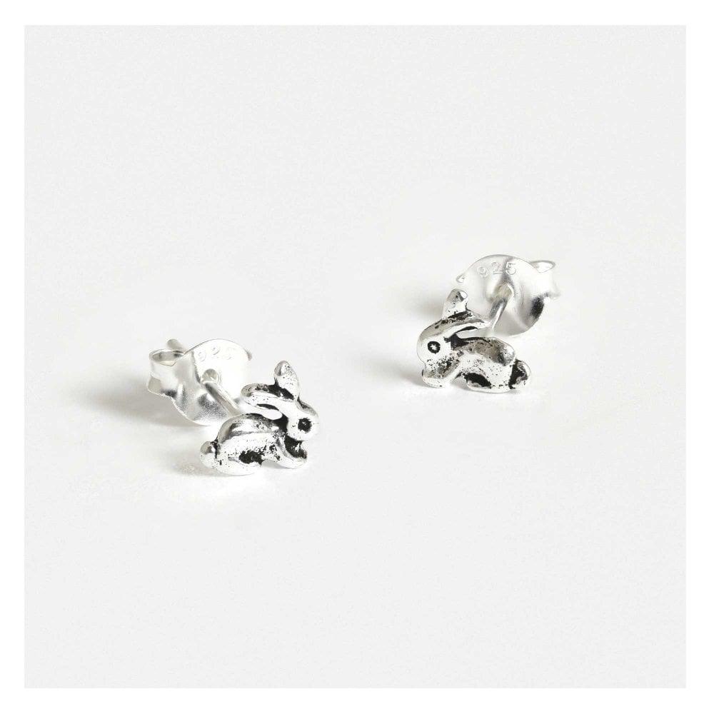 Kingsley Ryan Sterling Silver Sweet Bunny Stud Earrings - Rococo Jewellery