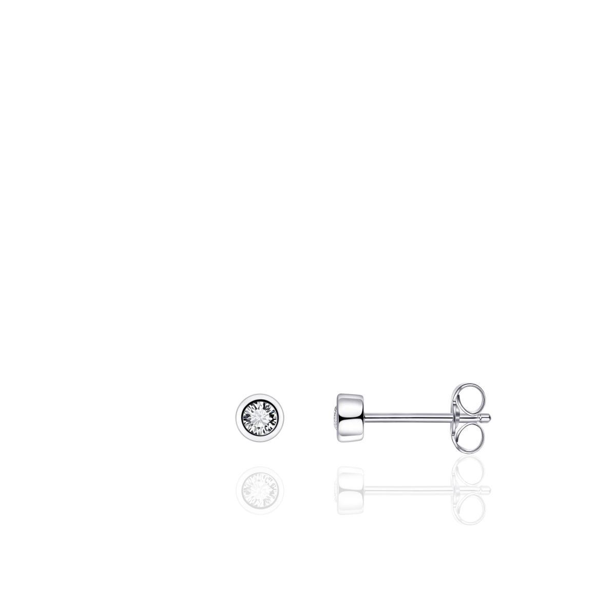 Sterling Silver Cubic Zirconia Stud Earrings