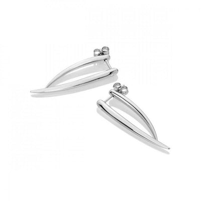 Hot Diamonds Reflect Sterling Silver Spike Statement Earrings - Rococo Jewellery