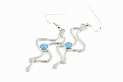 Lavan Sterling Silver Opal Drop Earrings