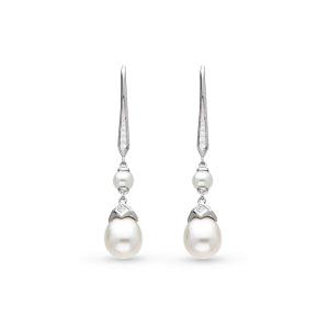Kit Heath Astoria Glitz Twin Pearl Drop Earrings - Rococo Jewellery