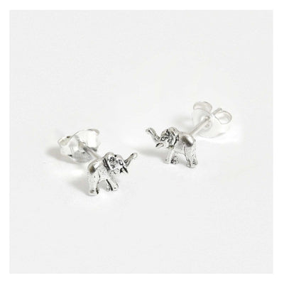 Kingsley Ryan Sterling Silver Elephant Stud Earrings