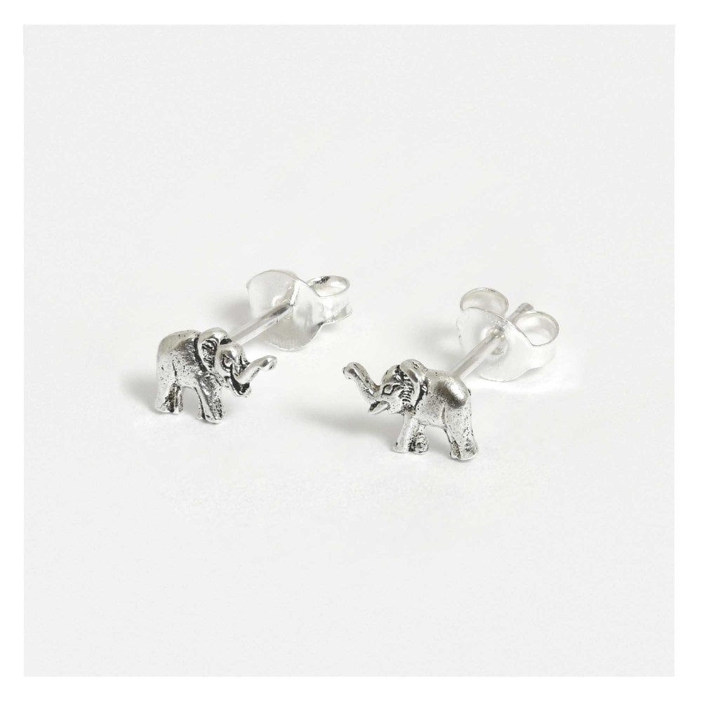 Kingsley Ryan Sterling Silver Elephant Stud Earrings