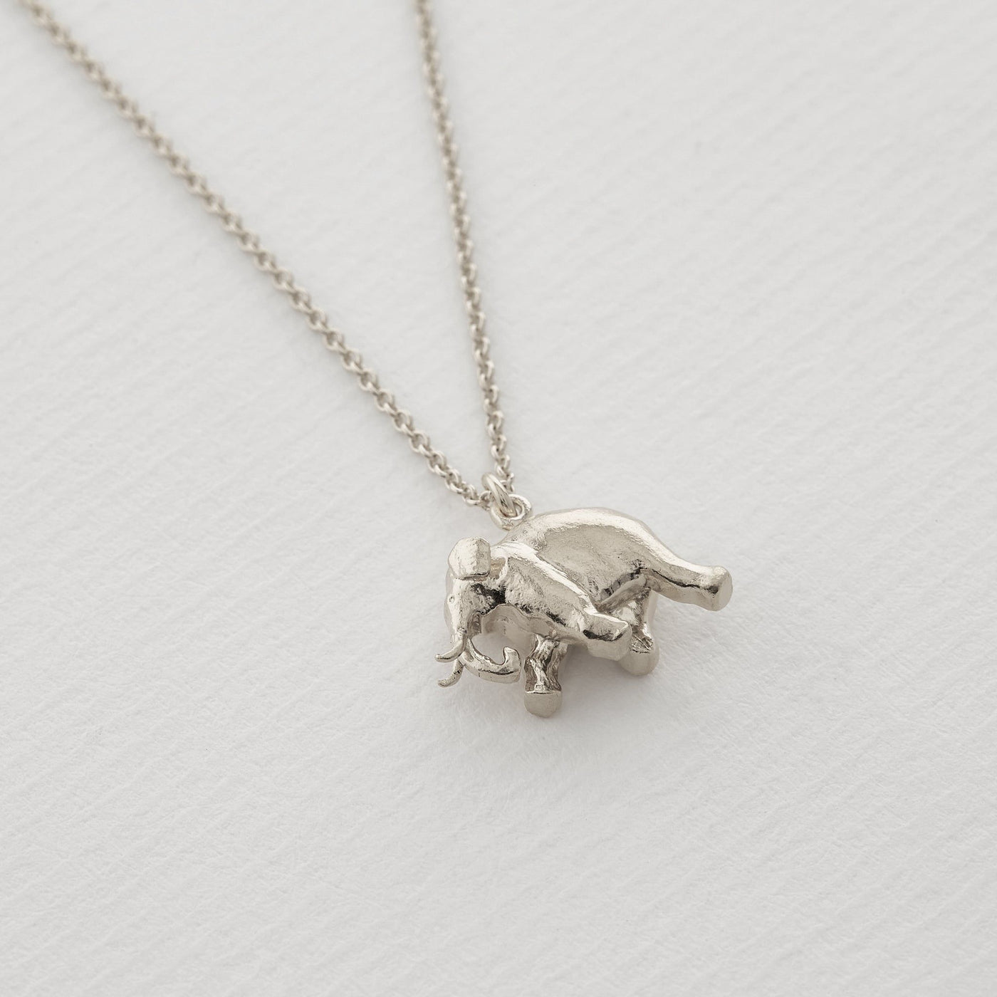 Alex Monroe Sterling Silver Elephant Pendant Necklace