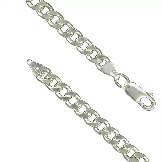 Sterling Silver Flat Curb Necklace