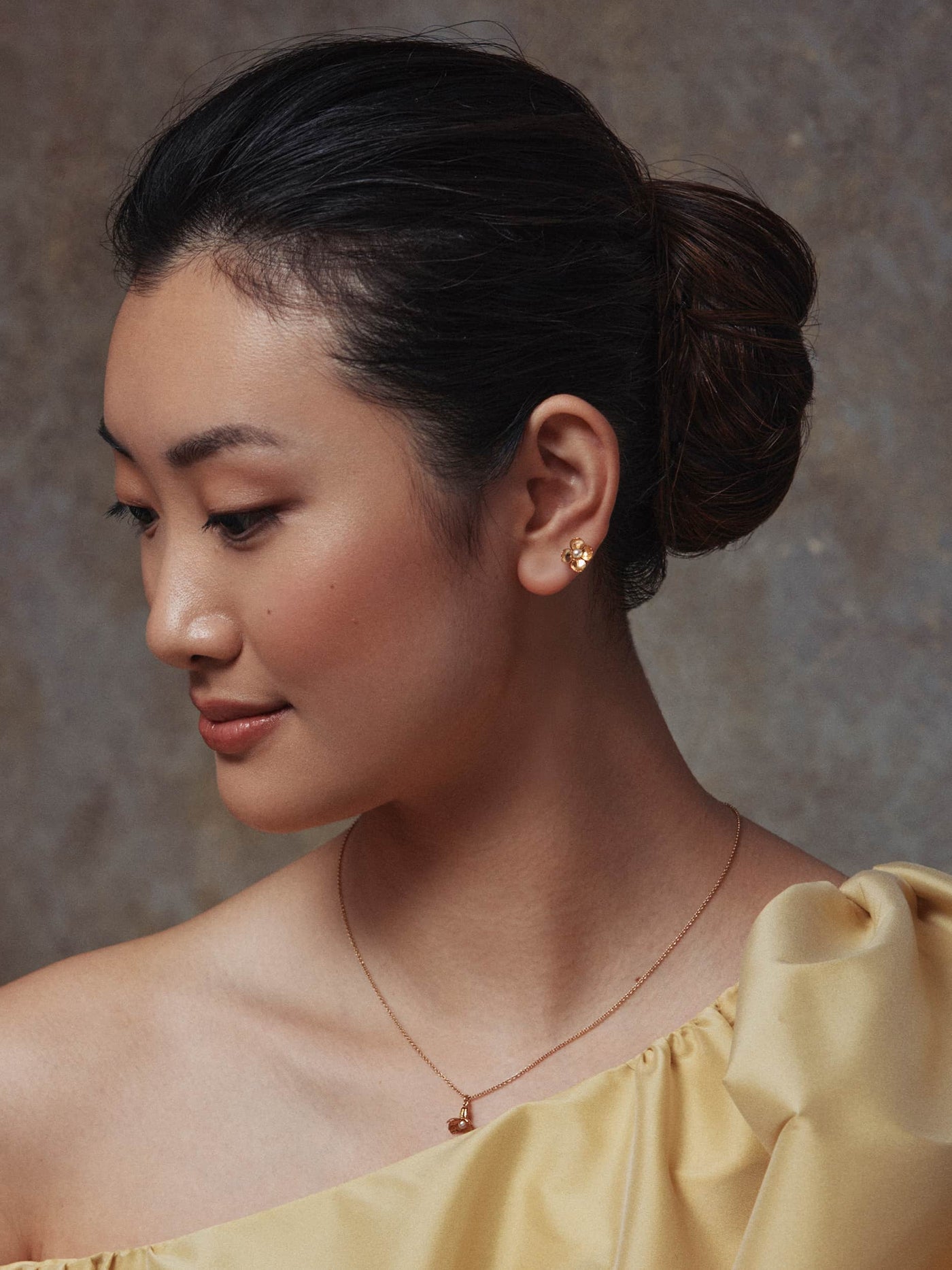 Alex Monroe Gold Vermeil Pearl Cuckoo Flower Stud Earrings