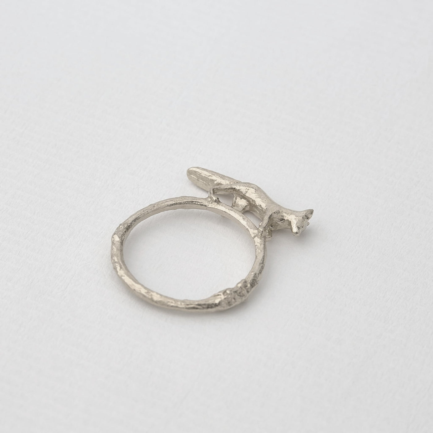 Alex Monroe Sterling Silver Prowling Fox Ring