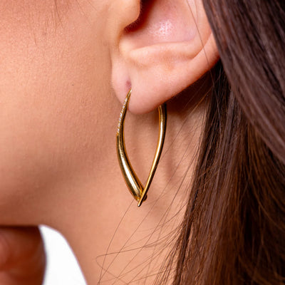 Lucy Q Sycamore Gold Vermeil White Topaz Front/Back Earrings