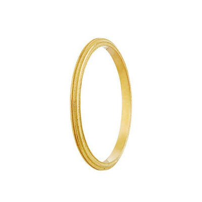 Alex Monroe 18ct Gold Slim D-Shaped Reed Band Ring - Rococo Jewellery