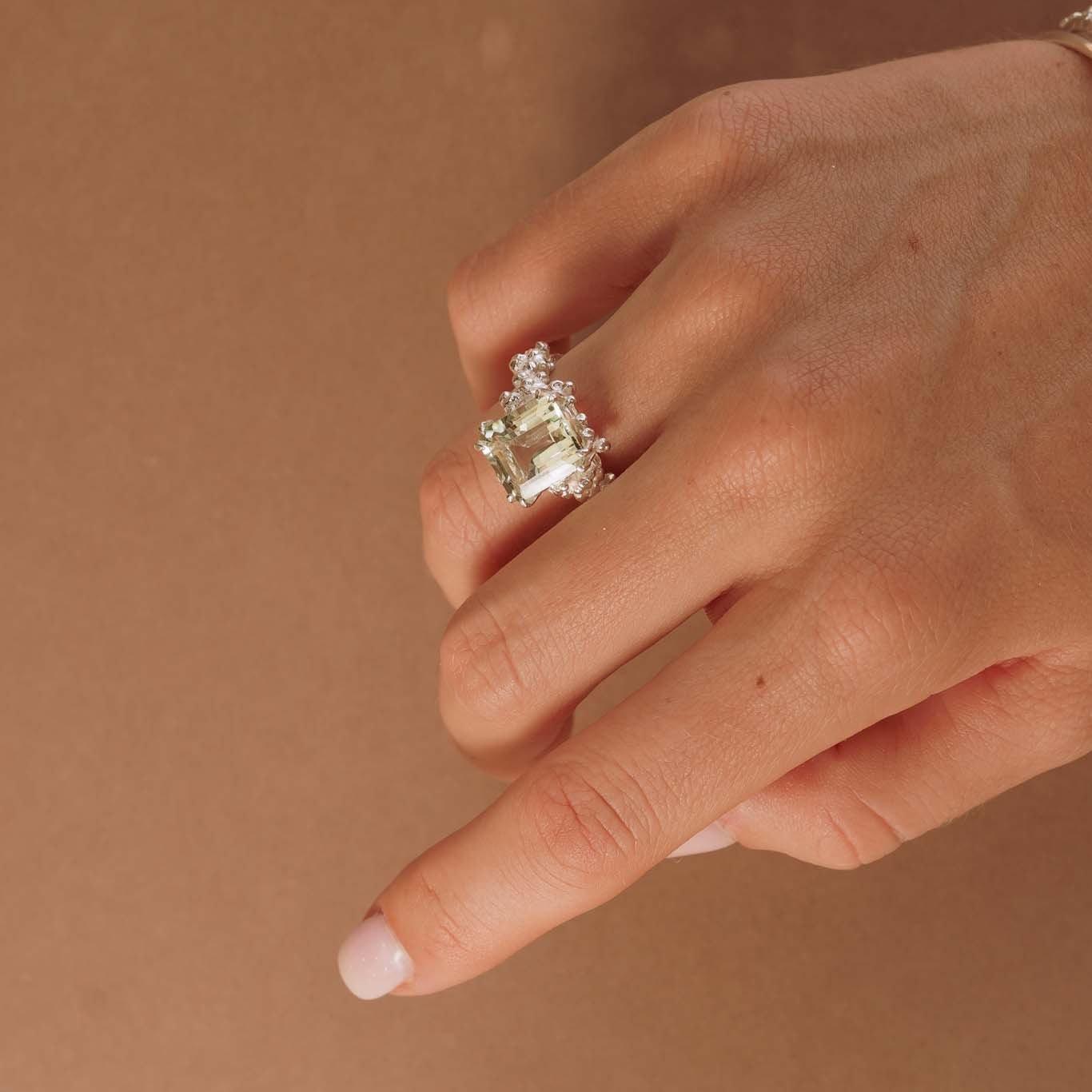 Dainty London Silver Giselle Ring - Rococo Jewellery