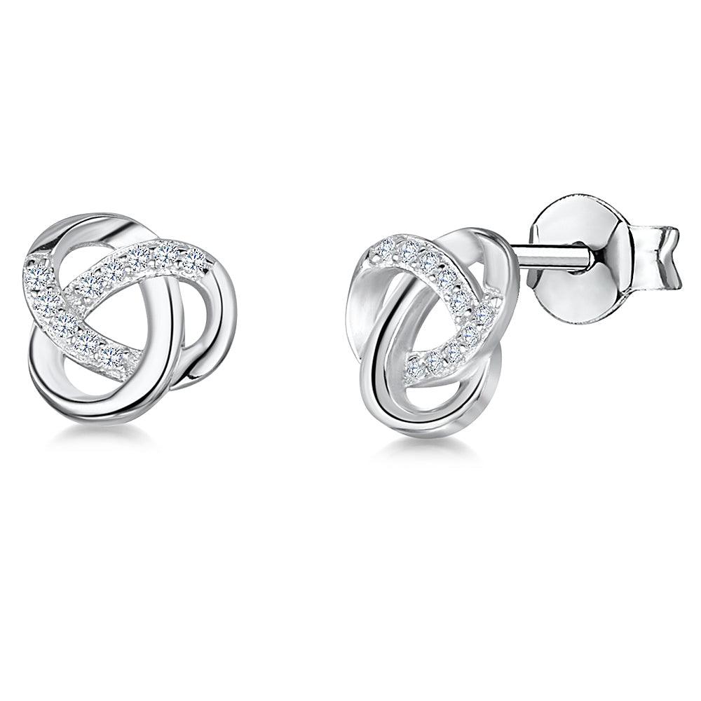 Jools Sterling Silver Loose Knot Earrings - Rococo Jewellery