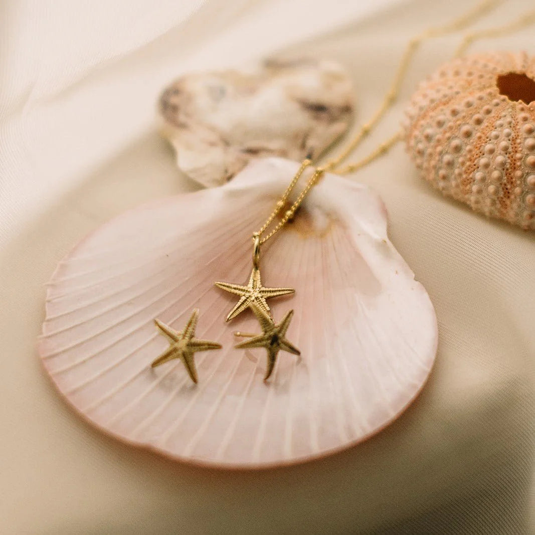 Dainty London Small Gold Starfish Necklace