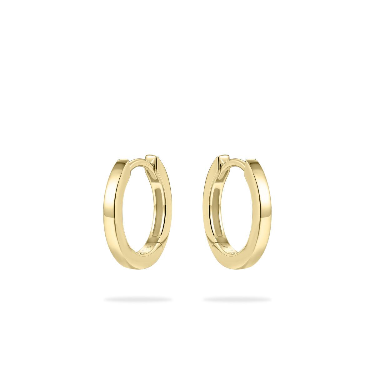 Gold Vermeil Sterling Silver 1.5cm Polished Hoop Earrings