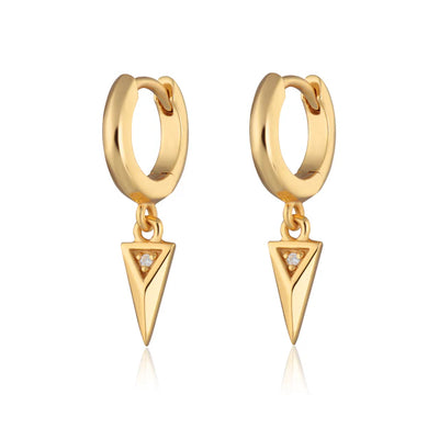 Scream Pretty Gold Vermeil Rebel Charm Hoop Earrings