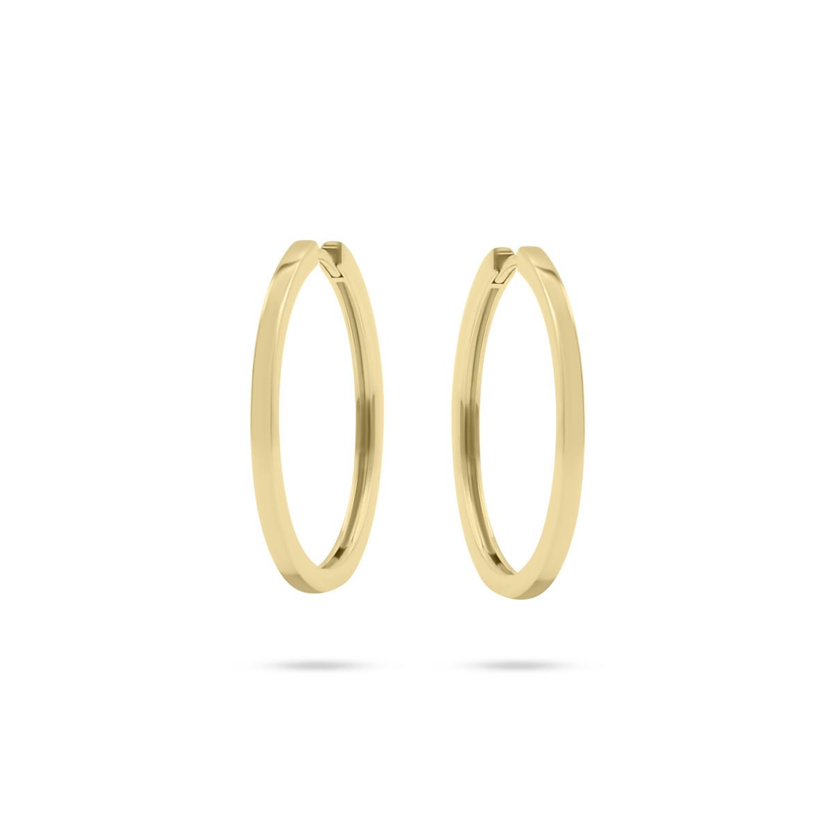 Gold Vermeil Sterling Silver 3cm Polished Hoop Earrings