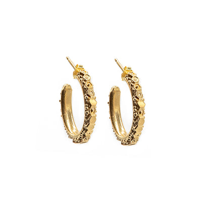 Dainty London 9ct Gold Hebe Hoop Earrings