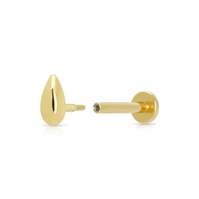Scream Pretty Gold Teardrop Single Flat Back Earring