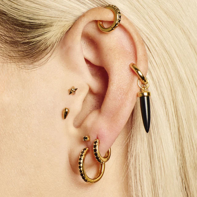 Scream Pretty Gold Teardrop Single Flat Back Earring