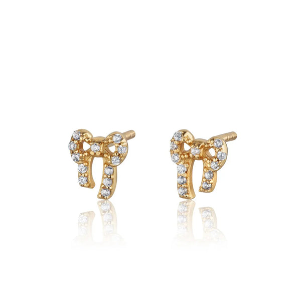 Scream Pretty Gold Vermeil Zirconia Bow Stud Earrings – Rococo Scream Pretty Gold Vermeil Zirconia Bow Stud Earrings – Rococo