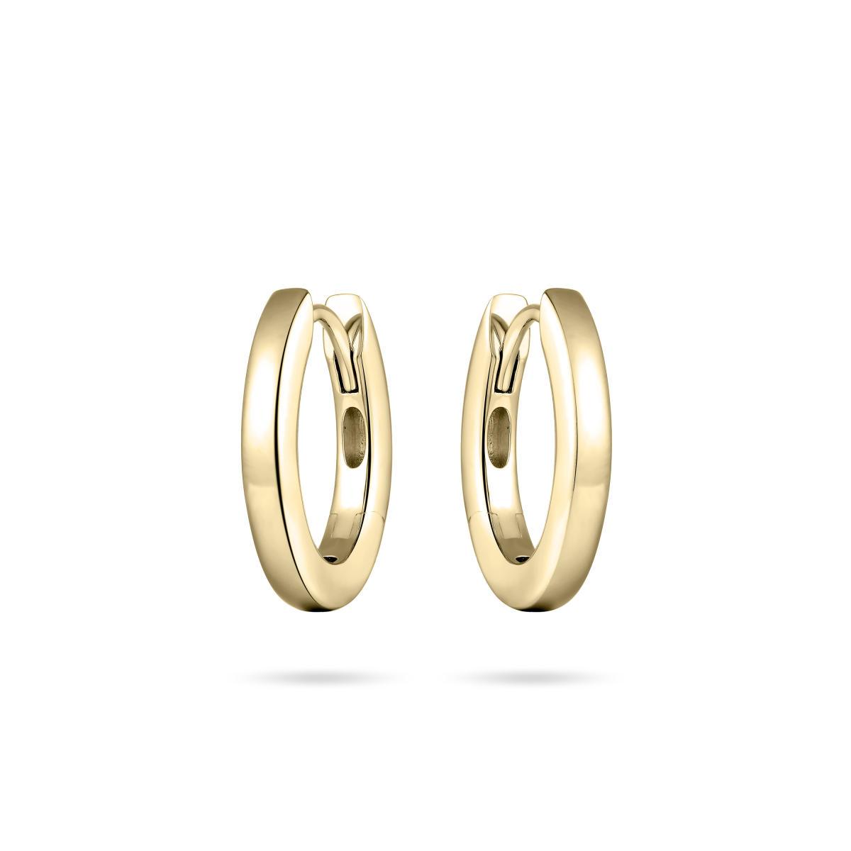 Gold Vermeil Sterling Silver 1.5cm Oval Hoop Earrings