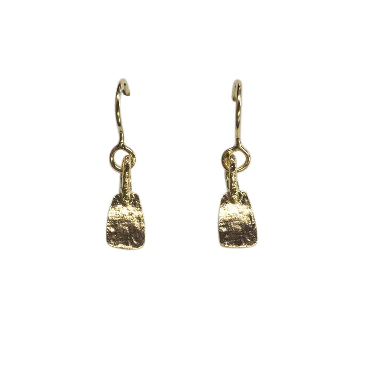 Gold Vermeil Spade Drop Earrings