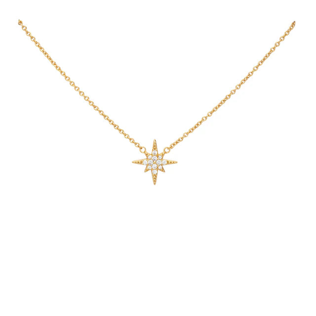 Scream Pretty Gold Cubic Zirconia Starburst Necklace