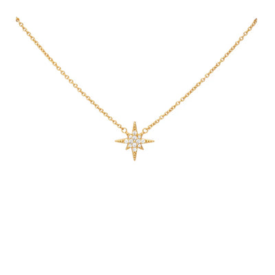 Scream Pretty Gold Cubic Zirconia Starburst Necklace