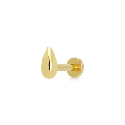 Scream Pretty Gold Teardrop Single Flat Back Earring