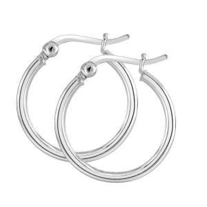 Sterling Silver 2cm Hoop Earrings - Rococo Jewellery