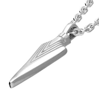 Sterling Silver Arrow Tip Pendant Necklace