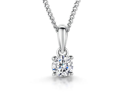 Jools Sterling Silver 0.4cm Cubic Zirconia Pendant Necklace