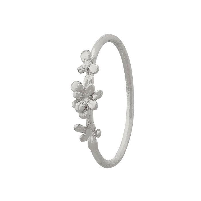 Alex Monroe Silver Tiny Sprouting Rosette Ring - Rococo Jewellery