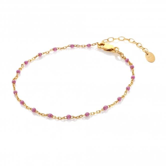Hot Diamonds Gold and Lilac Ocean Bracelet - Rococo Jewellery