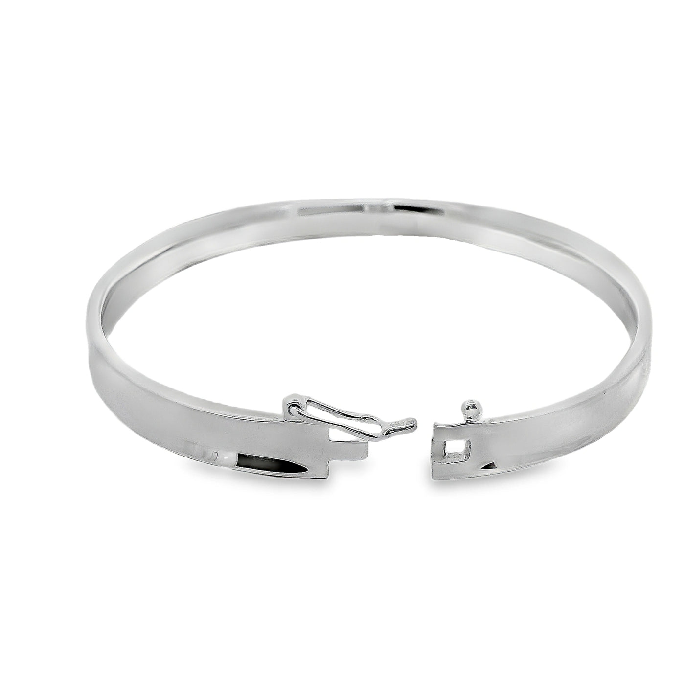 Sterling Silver Hinged Hub Bangle