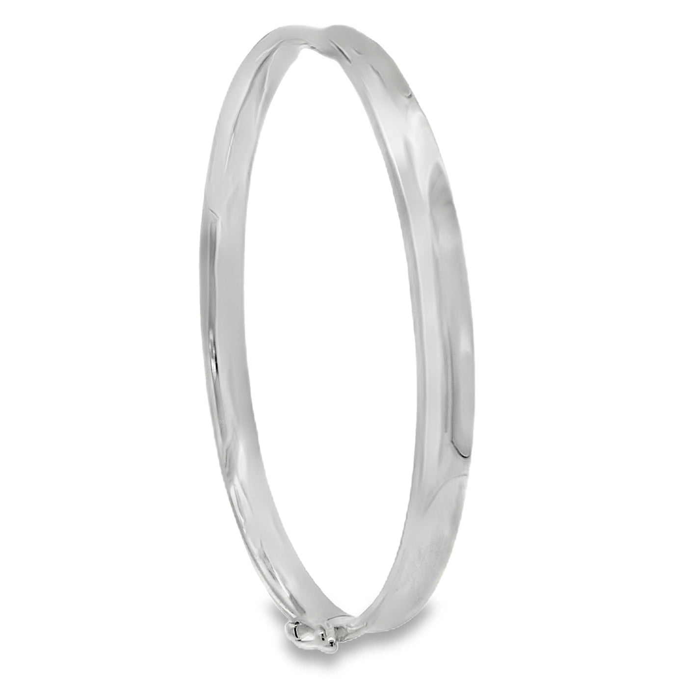 Sterling Silver Hinged Hub Bangle